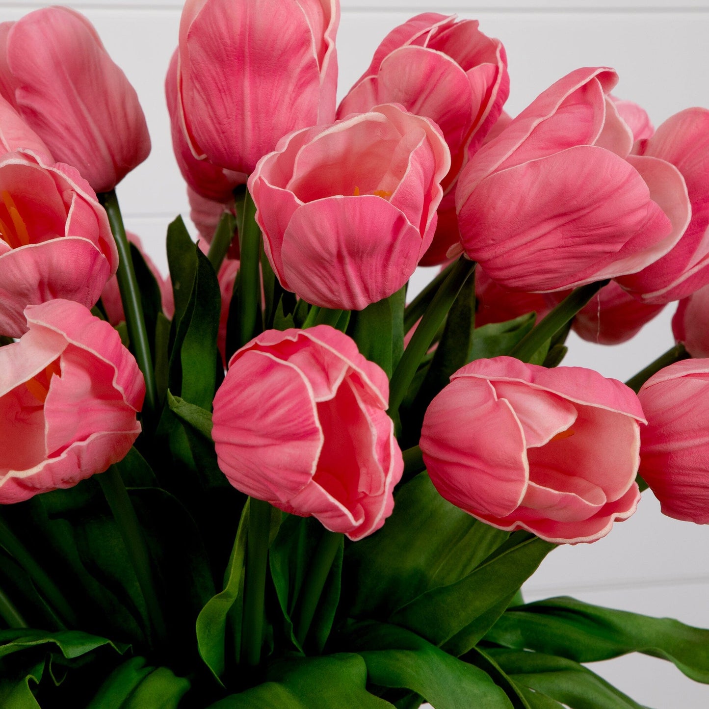 24” Tulip Artificial Arrangement in Glass Vase